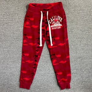 Reflex Camo Joggers Womens M Cali Love Heritage Red  Fleece Sweatpants
